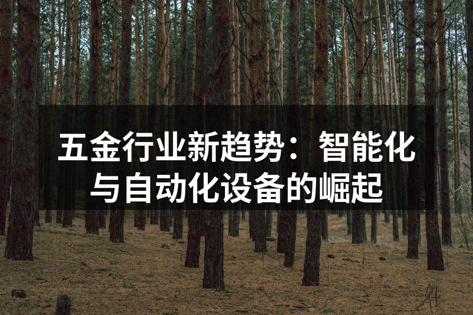 五金行业新趋势：智能化与自动化设备的崛起